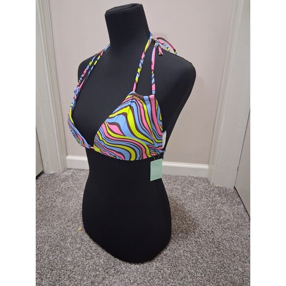 NWT Women's Full Tilt Wavy Double Triangle Bikini Top, Size XL - Picture 5 of 9